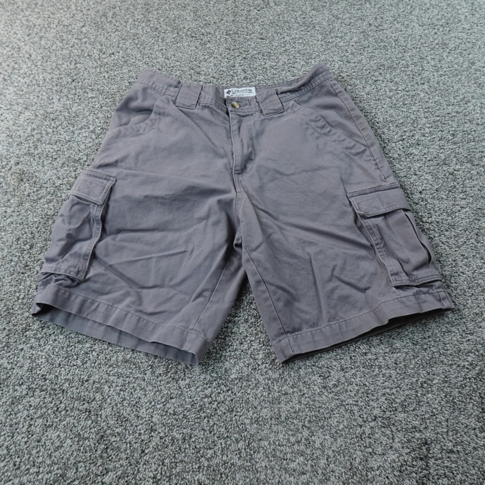 VTG Columbia Shorts Mens 30 Gray Cargo Utility Fishing Outdoor Hiking Trail Trek